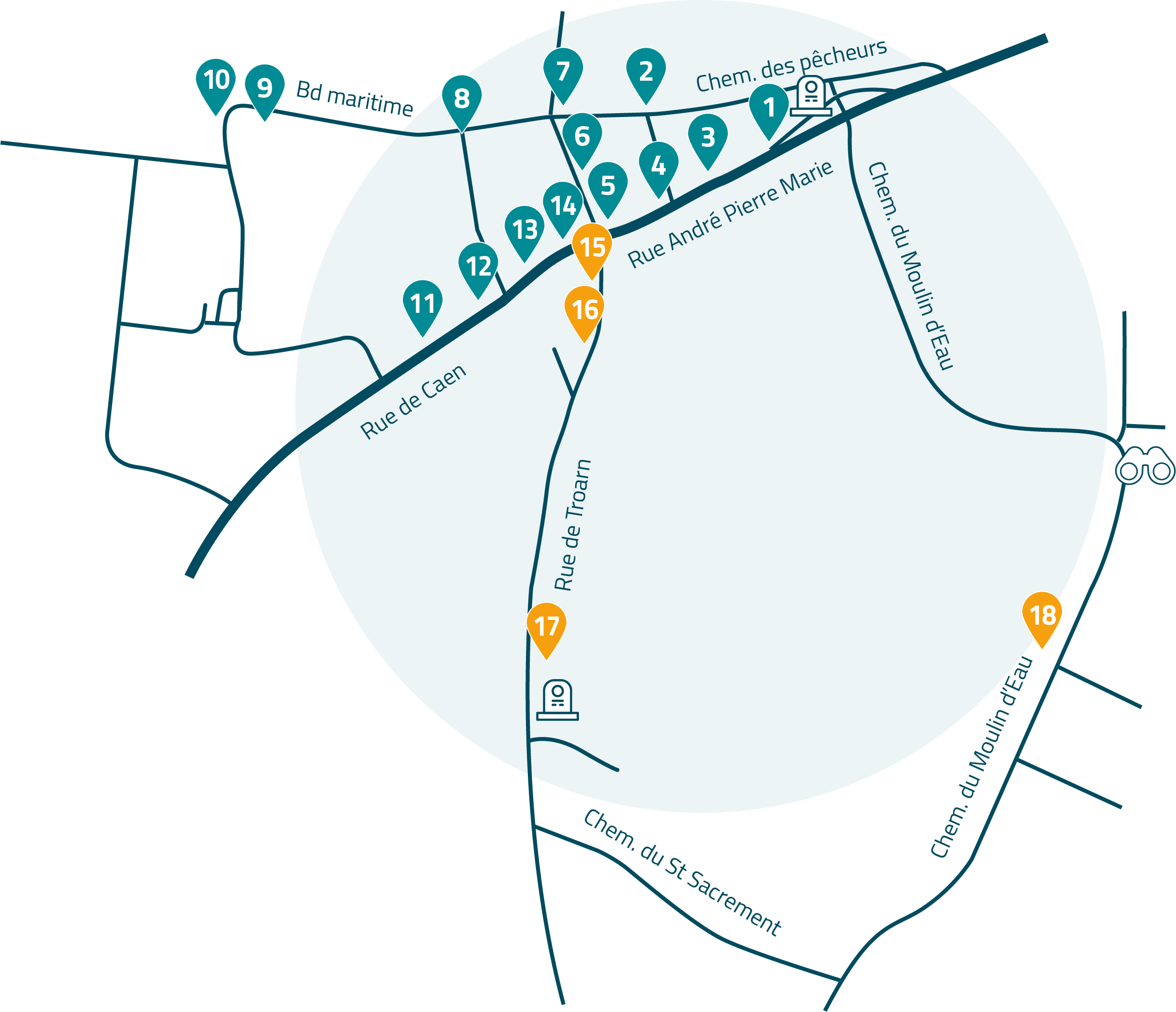 Carte du circuit touristique